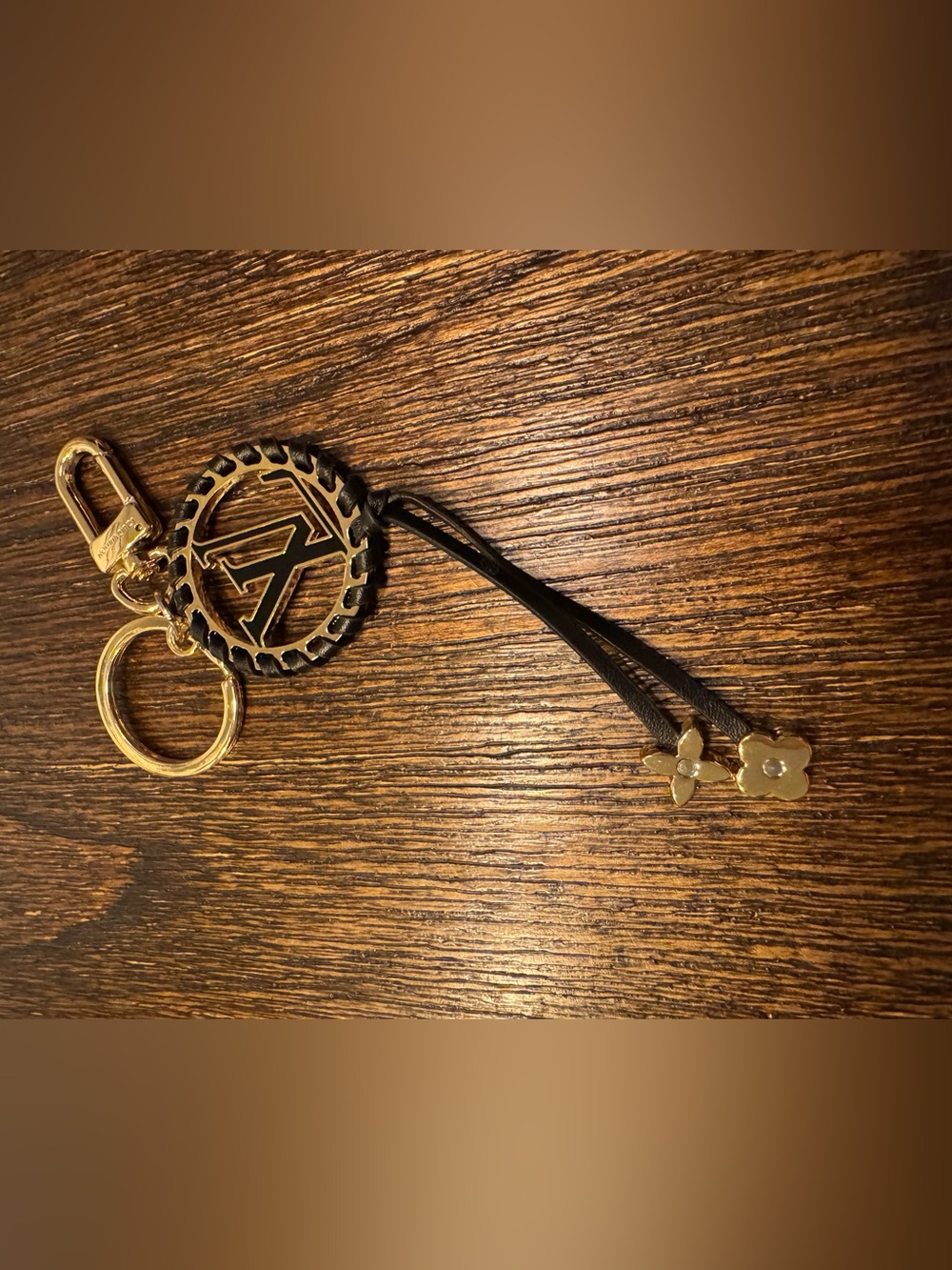 Gold and Black Keychain Tassel Charm - Designer Inspired